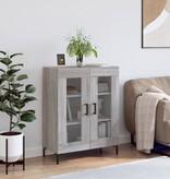 VidaXL Dressoir 69,5x34x90 cm bewerkt hout grijs sonoma eikenkleurig