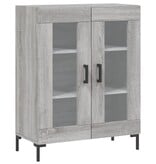 VidaXL Dressoir 69,5x34x90 cm bewerkt hout grijs sonoma eikenkleurig