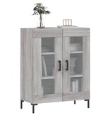VidaXL Dressoir 69,5x34x90 cm bewerkt hout grijs sonoma eikenkleurig