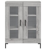 VidaXL Dressoir 69,5x34x90 cm bewerkt hout grijs sonoma eikenkleurig