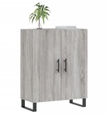 VidaXL Dressoir 69,5x34x90 cm bewerkt hout grijs sonoma eikenkleurig