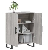 VidaXL Dressoir 69,5x34x90 cm bewerkt hout grijs sonoma eikenkleurig