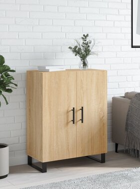 VidaXL Dressoir 69,5x34x90 cm bewerkt hout sonoma eikenkleurig