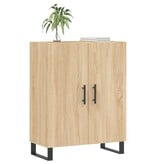 VidaXL Dressoir 69,5x34x90 cm bewerkt hout sonoma eikenkleurig