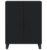 VidaXL Dressoir 69,5x34x90 cm bewerkt hout zwart