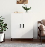 VidaXL Dressoir 69,5x34x90 cm bewerkt hout wit