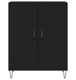 VidaXL Dressoir 69,5x34x90 cm bewerkt hout zwart