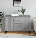 VidaXL Dressoir 101,5x35x70 cm bewerkt hout grijs sonoma eikenkleurig