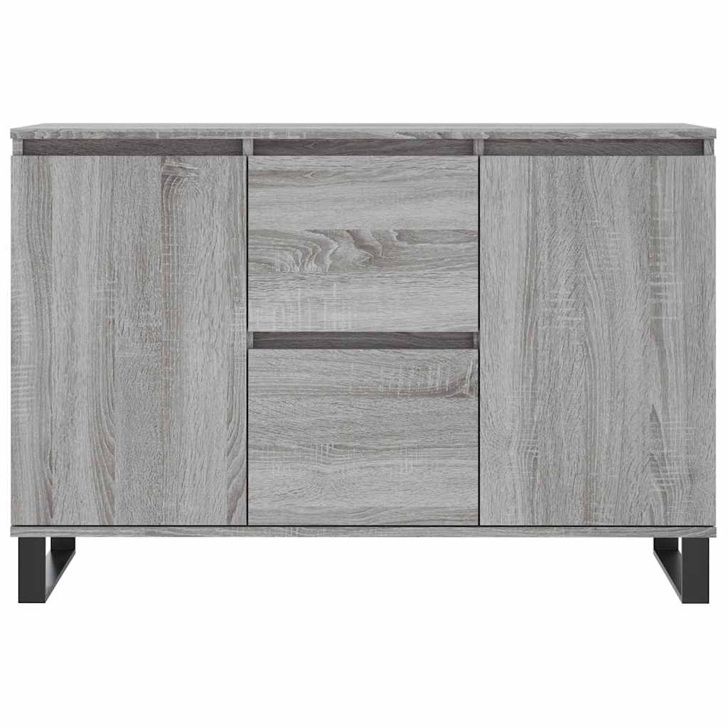 VidaXL Dressoir 101,5x35x70 cm bewerkt hout grijs sonoma eikenkleurig