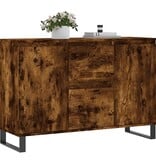 VidaXL Dressoir 101,5x35x70 cm bewerkt hout gerookt eikenkleurig