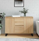 VidaXL Dressoir 101,5x35x70 cm bewerkt hout sonoma eikenkleurig