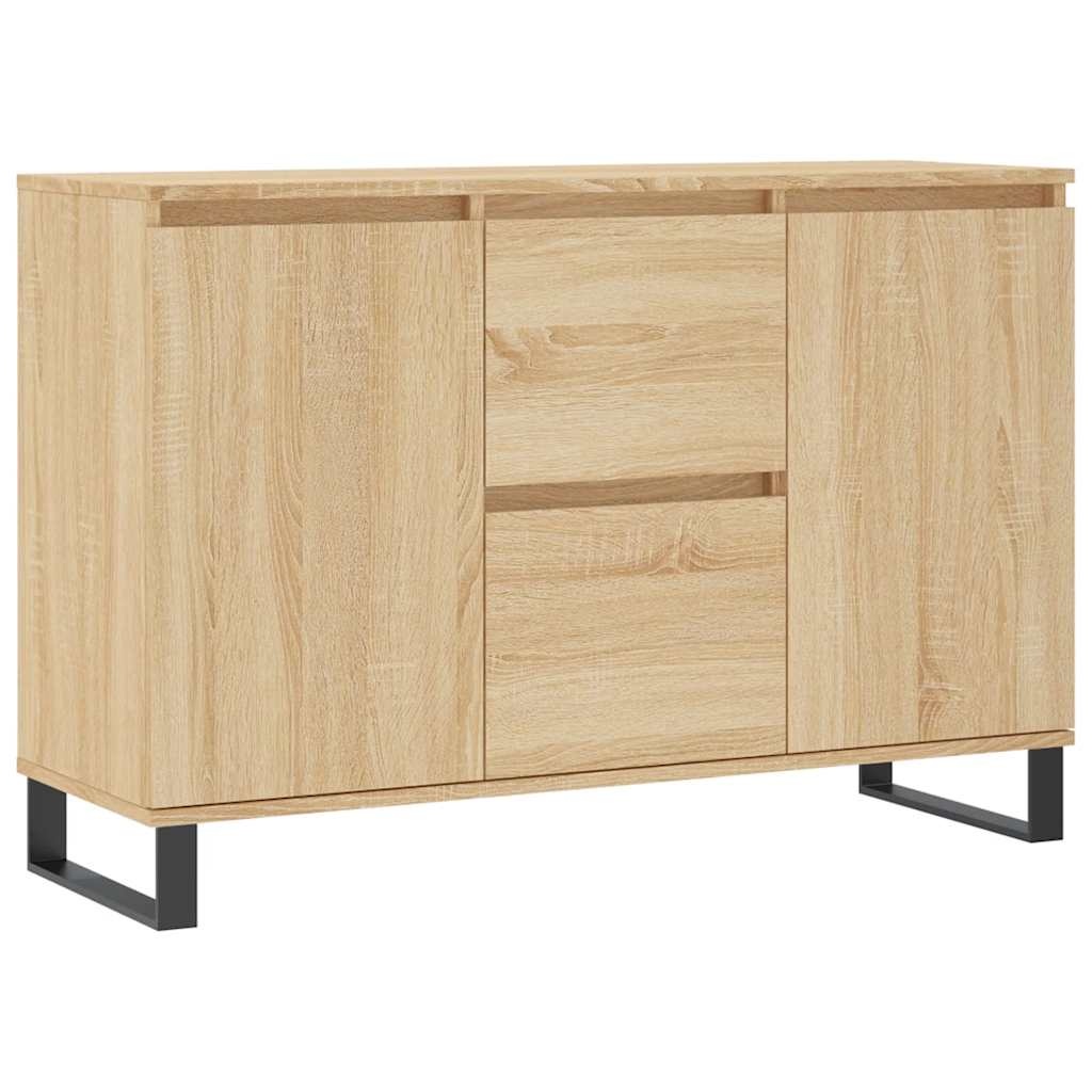 VidaXL Dressoir 101,5x35x70 cm bewerkt hout sonoma eikenkleurig