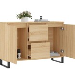 VidaXL Dressoir 101,5x35x70 cm bewerkt hout sonoma eikenkleurig