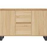 VidaXL Dressoir 101,5x35x70 cm bewerkt hout sonoma eikenkleurig