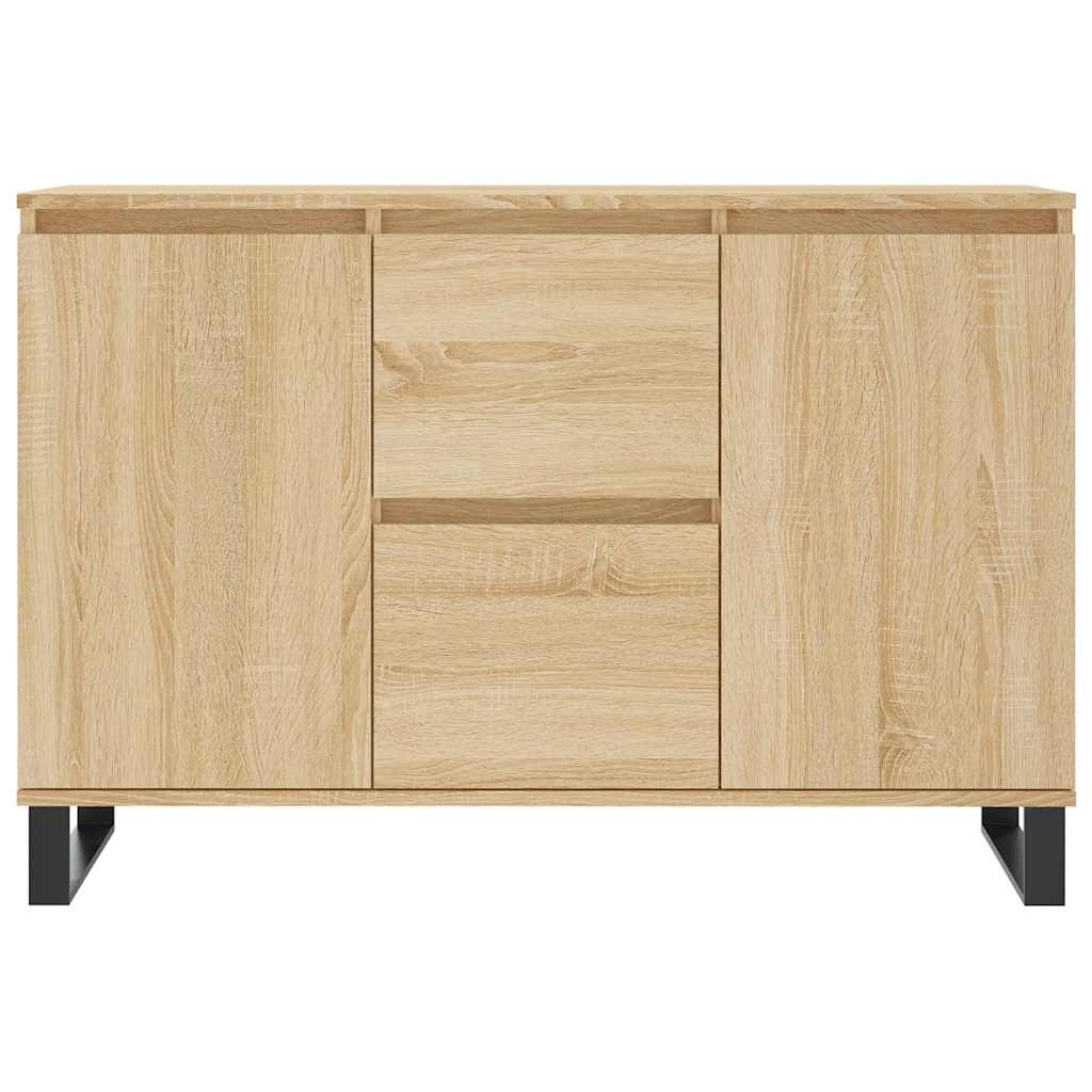 VidaXL Dressoir 101,5x35x70 cm bewerkt hout sonoma eikenkleurig
