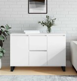 VidaXL Dressoir 101,5x35x70 cm bewerkt hout wit
