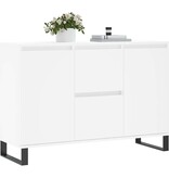 VidaXL Dressoir 101,5x35x70 cm bewerkt hout wit