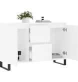 VidaXL Dressoir 101,5x35x70 cm bewerkt hout wit