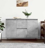 VidaXL Dressoir 101,5x35x70 cm bewerkt hout betongrijs