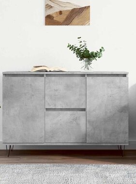 VidaXL Dressoir 101,5x35x70 cm bewerkt hout betongrijs