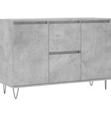 VidaXL Dressoir 101,5x35x70 cm bewerkt hout betongrijs