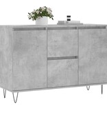 VidaXL Dressoir 101,5x35x70 cm bewerkt hout betongrijs