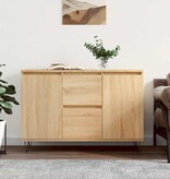 VidaXL Dressoir 101,5x35x70 cm bewerkt hout sonoma eikenkleurig