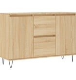 VidaXL Dressoir 101,5x35x70 cm bewerkt hout sonoma eikenkleurig