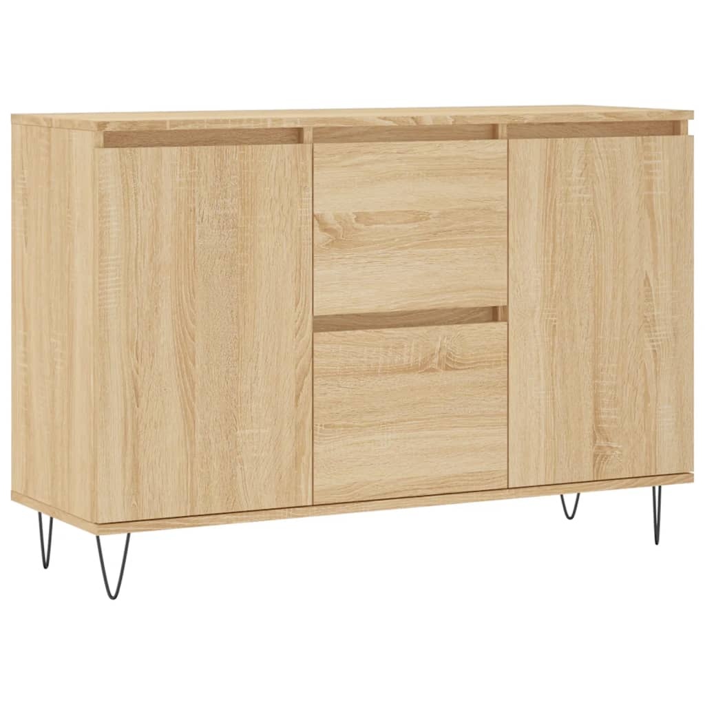 VidaXL Dressoir 101,5x35x70 cm bewerkt hout sonoma eikenkleurig