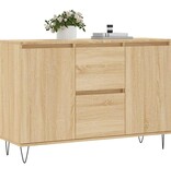 VidaXL Dressoir 101,5x35x70 cm bewerkt hout sonoma eikenkleurig