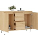 VidaXL Dressoir 101,5x35x70 cm bewerkt hout sonoma eikenkleurig