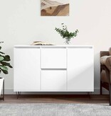 VidaXL Dressoir 101,5x35x70 cm bewerkt hout wit