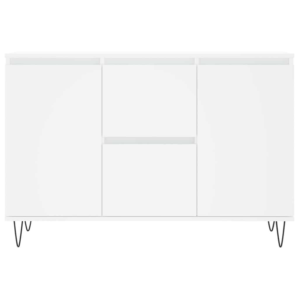 VidaXL Dressoir 101,5x35x70 cm bewerkt hout wit