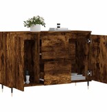 VidaXL Dressoir 101,5x35x70 cm bewerkt hout gerookt eikenkleurig