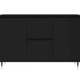 VidaXL Dressoir 101,5x35x70 cm bewerkt hout zwart