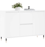 VidaXL Dressoir 101,5x35x70 cm bewerkt hout wit