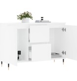 VidaXL Dressoir 101,5x35x70 cm bewerkt hout wit