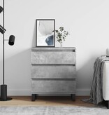 VidaXL Dressoir 60x35x70 cm bewerkt hout betongrijs