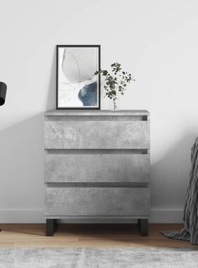 VidaXL Dressoir 60x35x70 cm bewerkt hout betongrijs