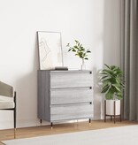 VidaXL Dressoir 60x35x70 cm bewerkt hout grijs sonoma eikenkleurig