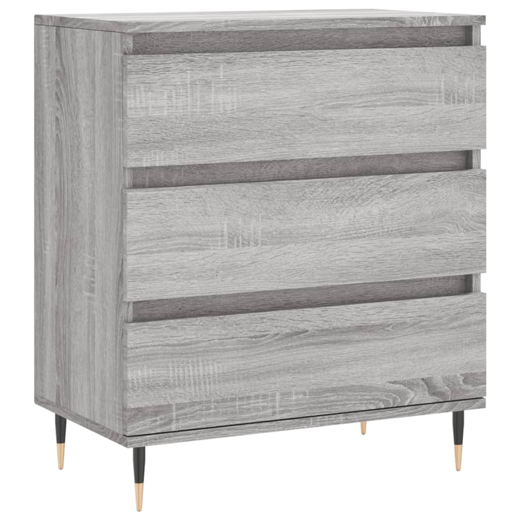 VidaXL Dressoir 60x35x70 cm bewerkt hout grijs sonoma eikenkleurig