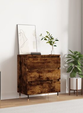 VidaXL Dressoir 60x35x70 cm bewerkt hout gerookt eikenkleurig