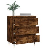 VidaXL Dressoir 60x35x70 cm bewerkt hout gerookt eikenkleurig