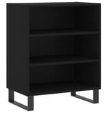 VidaXL Dressoir 57x35x70 cm bewerkt hout zwart