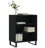 VidaXL Dressoir 57x35x70 cm bewerkt hout zwart