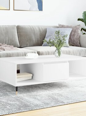 VidaXL Salontafel 104x60x35 cm bewerkt hout wit