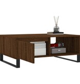 VidaXL Salontafel 90x60x35 cm bewerkt hout bruin eikenkleur