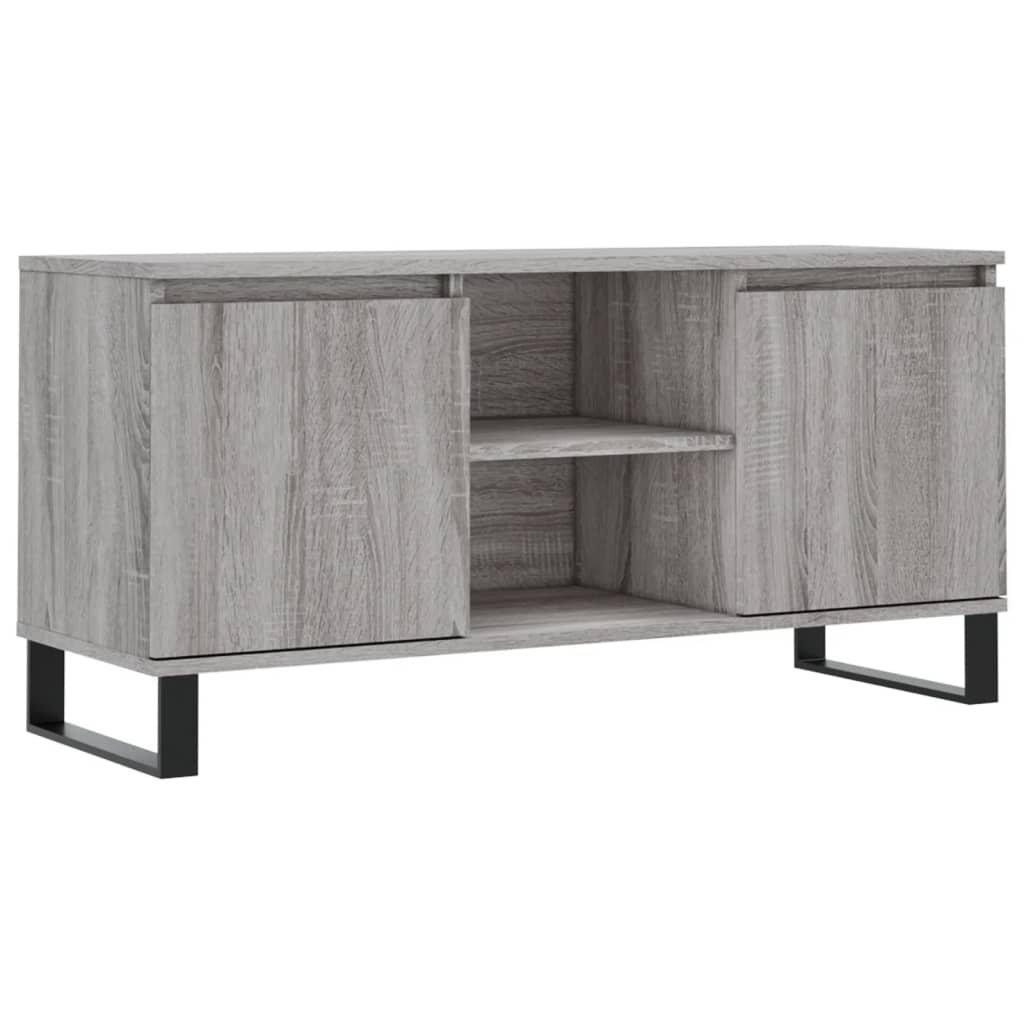 VidaXL Tv-meubel 104x35x50 cm bewerkt hout grijs sonoma eikenkleurig