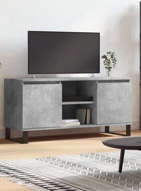 VidaXL Tv-meubel 104x35x50 cm bewerkt hout betongrijs