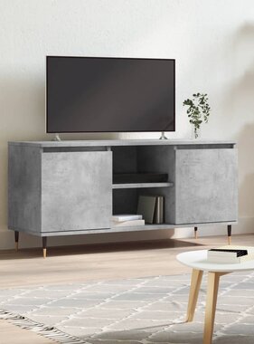 VidaXL Tv-meubel 104x35x50 cm bewerkt hout betongrijs